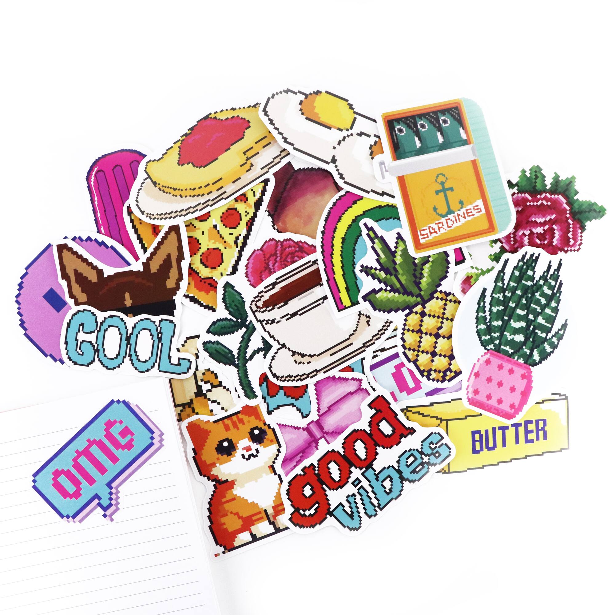 Pixel Icon Vinyl Die Cut Stickers by Recollections™